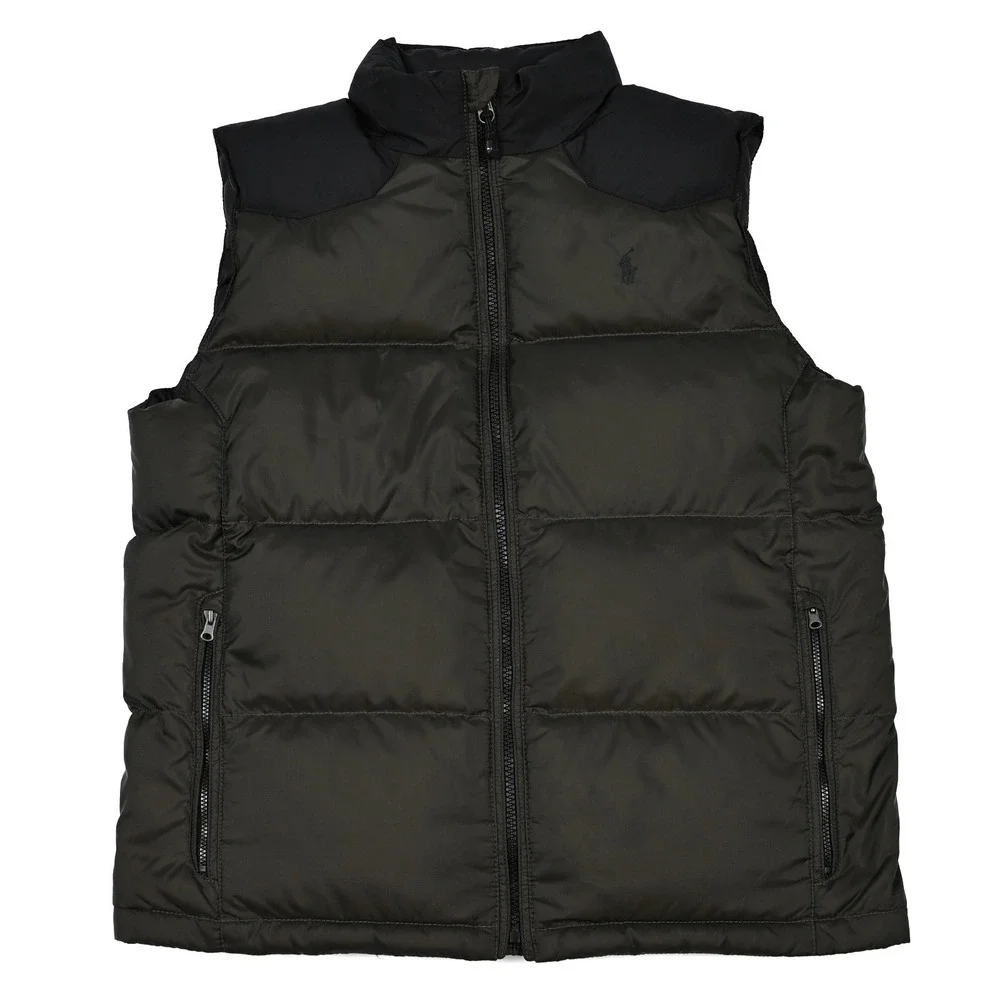 Polo Ralph Lauren Puffer Vest Youth Large Down Full Zip Pockets Preppy Pony